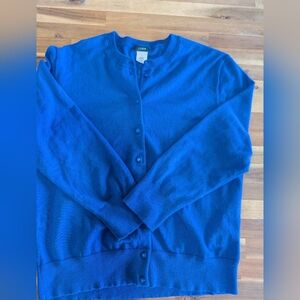 J. Crew Jackie Cardigan In Bright Royal Blue, Size L, VGUC